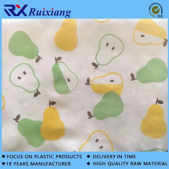 Custom Printed PP Spunlace Non Woven Fabric Face Mask Fabric with Pear 