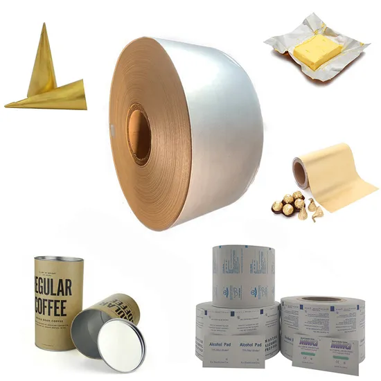 Aluminum Foil Paper Laminated Wrapping Butter Chocolate Cans Alcohol Prep Pad Ice Cream Backed Coated Lined Kraft 
