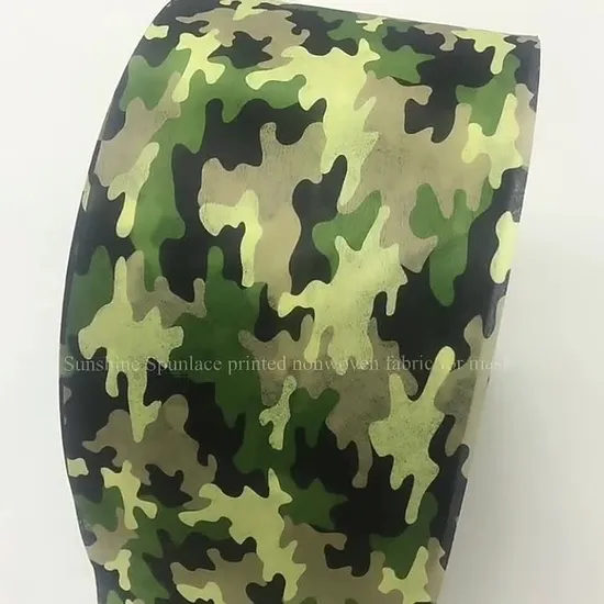 Breathable 100polyester Spunlace Print Nonwoven Fabric 