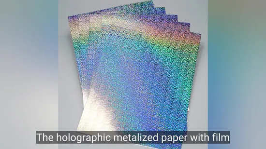 Shiny Holographic Laminated Film Covered Metallized Paper for Fbb Packaging on Cosmetics Products 